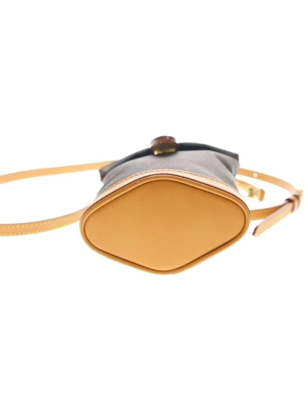 Louis Vuitton Monogram Envelope Pouch Shoulder Bag Brown Leather Gold